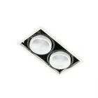 Vertico Double, nowoczesna wpuszczana lampa sufitowa, biało czarna, LED, 3000K, GL7108-2/2X18W 3000K